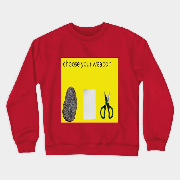 Rock, Paper, or Scissors Crewneck Sweatshirt by Scorpio Marketing 